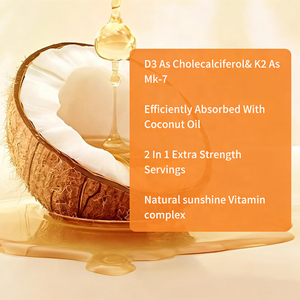 Suplemento de Vitamina D3 y K2 Vegano, Cápsulas de Gel Suave con Calcio, Magnesio y Vitaminas D3 y K2 para Huesos Fuertes y Saludables - Product Image 4