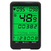 Odometer Sepeda Nirkabel Tahan Air LCD MTB Road Bike Dengan Lampu Latar Waktu Suhu 8 Bahasa HOT