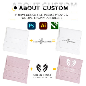 Pochettes à bijoux promotionnelles IDEA GIFT, logo personnalisé, faux daim, sacs à bijoux personnalisés, sacs de rangement anti-poussière, emballages pour bijoux - Product Image 3