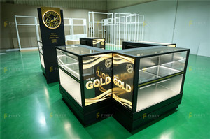 Comptoir d'exposition sur mesure pour bijouterie avec signalétique lumineuse, <span class=keywords><strong>vitrine</strong></span> de vente au détail personnalisée pour acheteurs d'or et magasins de bijoux d'<span class=keywords><strong>occasion</strong></span> - Product Image 4