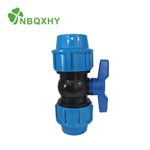 Vanne à boisseau sphérique en PP bleu OEM ODM PN16 haute pression pour raccords de tuyauterie PE pour le traitement de l'eau et l'agriculture - Product Image 6