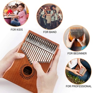 Kalimba-Dedo de Piano de pulgar Mbira para niños y adultos, instrumento transparente (NATURAL), 17 <span class=keywords><strong>teclas</strong></span>, canciones de música de caoba, acero Carb - Product Image 5