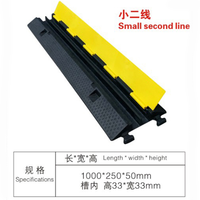 Protecteur de câble en plastique et caoutchouc jaune et noir avec extrémités emboîtables, antidérapant, rampe de câble à trois canaux, portable pour événements scéniques