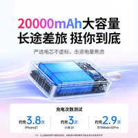 Batería Externa UGREEN de 20000mAh y 30W al por Mayor, con Cable Integrado, Pantalla Digital, Cargador Portátil con Certificaciones de Exportación Completas