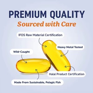 Cápsulas de Aceite de Pescado Omega 3, Alta Concentración de 400 mg de EPA y 300 mg de DHA - Certificado Halal, OEM, Suplemento para la Salud del Corazón y el Cerebro, Aceite de Aguas Profundas, IFOS - Product Image 4