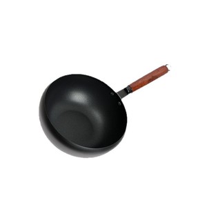 กระทะเหล็กหล่อทรงกลมขนาดใหญ่ แบบไม่เคลือบ สำหรับผัดและตุ๋น - Product Image 1