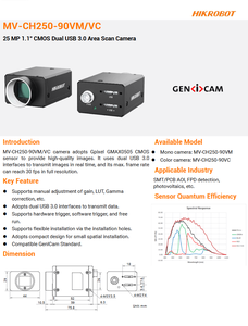 Nueva Cámara Industrial Original HIK ROBOT MV-CH250-90VC, Cámara de Escaneo de Área a Color CoaXPress de 25MP - Product Image 6