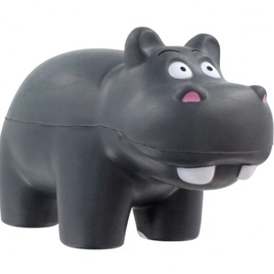 Cadeaux promotionnels avec logo personnalisé Peluche en forme d'hippopotame Balle anti-stress Balle à presser en mousse PU - Product Image 3