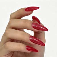 Klaar voor verzending: 24 stuks effen gekleurde kattenoog opzetnagels, lange amandelvorm, magnetisch, diverse kleuren, herbruikbare kunstnagels, groothandel