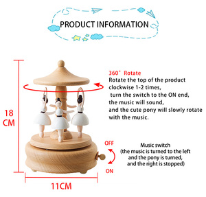 Cajas <span class=keywords><strong>de</strong></span> Música Giratorias <span class=keywords><strong>de</strong></span> Madera con Base Redonda y <span class=keywords><strong>Bailarina</strong></span> Danzante - Product Image 5