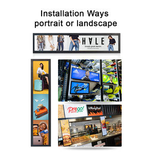 24 인치 Oem Odm 울트라 와이드 바 안드로이드 Os 스트레치 바 LCD 디스플레이 슈퍼마켓 소매 선반 스트립 광고 바 스크린 간판 - Product Image 3