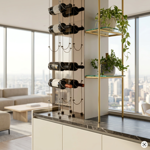 Étagère à Vins Prix Usine, Suspension Câble 1,5mm, Porte-Bouteilles Mural, Système Flottant à Câbles pour Vins - Product Image 4