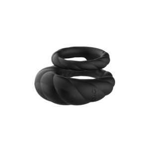 10-Gang Vibrierender Penisring mit Doppelringen, Wiederaufladbar, Männlicher Verzögerungsring - Product Image 3