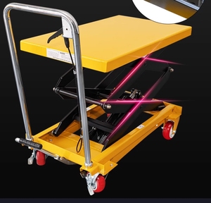 Small Mini Movable Lift Scissor Platform 2m 350kg 500kg <strong>Hydraulic</strong> <strong>Lifter</strong> <strong>Hand</strong> Manual Lift Table - Product Image 3