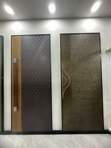 Porte d'entrée rotative de villa antivol commerciale personnalisée haut de gamme porte d'essieu en fonte d'aluminium - Product Image 2