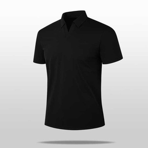 เสื้อโปโลแขนสั้นคอปกไนลอนสีน้ำเงินเข้มระบายอากาศได้สำหรับผู้ชายชุดทำงานฤดูร้อน - Product Image 4