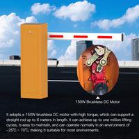 Barrera de Seguridad Vial con Poste Ajustable HCW, Control Remoto Sin Contacto, Acceso Automático al Estacionamiento, Motor de CC Sin Escobillas de 24 V