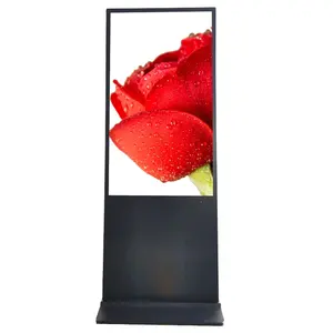 Mesin Iklan LCD Totem Luar Ruangan Independen 55 Inci Rekomendasi Populer 2000 Nits Display Iklan LCD
