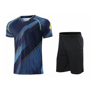 Conjunto de chándal de voleibol para hombre y mujer, camiseta de tenis y pantalones cortos, ropa deportiva informal holgada de secado rápido de poliéster, venta al por mayor - Product Image 1