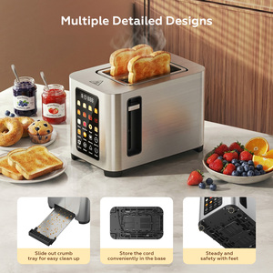 Grille-pain 6 tranches à écran tactile, four numérique pour pain, bagels, gaufres et réchauffage, idéal pour la cuisine domestique - Product Image 6