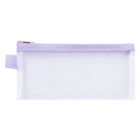 Haute qualité en Nylon coloré maille porte-crayon Transparent fichier sac étudiant stockage clair fermeture éclair pochette impression personnalisée