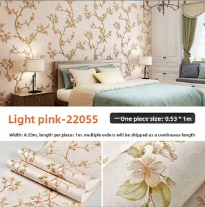 Carta da parati damascata stile Country americano Peel Stick 3D goffrato floreale Non tessuto ignifugo per sala cucina camera da letto di fabbrica - Product Image 5