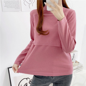 T-shirt sostenibile multi-funzionale maternità semi-collo alto a maniche lunghe <span class=keywords><strong>per</strong></span> l'<span class=keywords><strong>allattamento</strong></span> al seno - Product Image 6