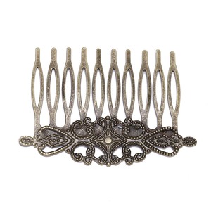 Retro Floral <b>Hair</b> <b>Comb</b> 13 Cm Bronze Alloy <b>Hair</b> Accessory For DIY Jewelry Making - Product Image 3