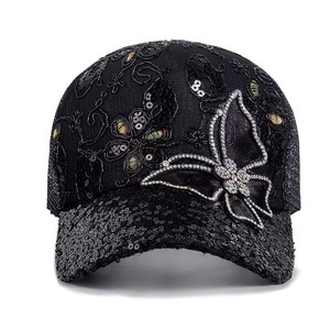 Casquette de baseball ajustable style coréen tendance 2025 avec nœud en cristal et protection solaire, personnalisable avec logo - Product Image 5