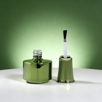 Flacon vide de 18 ml pour gel à ongles, couleur personnalisée vert, correspondance couleur Pantone, conteneur de vernis à ongles à marque privée
