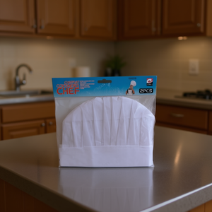 Cappello da chef Gorro Cocinero 2 pezzi bianco per uso in cucina - Product Image 3