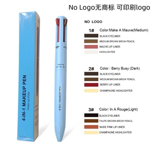 Stylo de <span class=keywords><strong>maquillage</strong></span> 4 en 1 étanche de marque privée retouche <span class=keywords><strong>crayon</strong></span> à sourcils 4 couleurs Eyeliner Lip Liner Highlight stylo de <span class=keywords><strong>maquillage</strong></span> quatre en un - Product Image 1