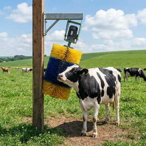 Brosse à rouleau robuste en plastique pour vaches avec tige antidérapante épaissie et poils renforcés – Nouvelle brosse <span class=keywords><strong>de</strong></span> massage pour bétail à usage agricole - Product Image 4