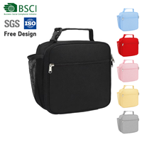 Sac isotherme personnalisé de qualité alimentaire avec fermeture éclair, poche latérale en maille, sac fourre-tout portable isolé pour le travail, les activités de plein air et les voyages