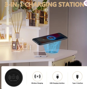 Phoenix Home coiffeuse coin gain de place miroir LED <span class=keywords><strong>table</strong></span> de vanité coiffeuse en bois - Product Image 5