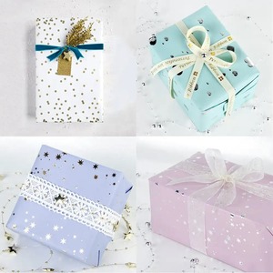 Custom Double-Sided Metallized Recyclable Gift <b>Wrap</b> <b>Rolls</b> Star Heart Dot Patterns Digital Printing Compatible Packaging <b>Paper</b> - Product Image 3