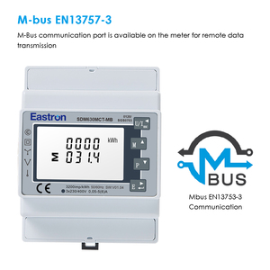 SDM630MCT-MB Mid chứng nhận Class C CT & PT oprated ba giai đoạn Din Rail mbUS năng lượng mét - Product Image 3