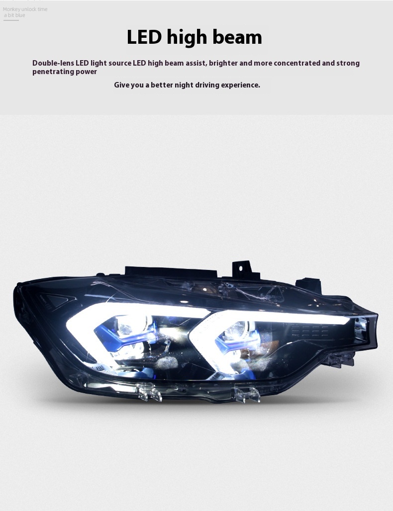 led reflective bowl upgraded led lens headlight assembly