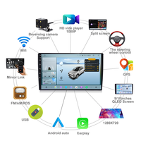 Radio para Auto KZS T9 Universal 4+64G Android, Reproductor de DVD para Auto, Pantalla Táctil, Navegación GPS, WIFI, RDS, AI, DSP