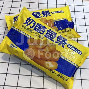 Filetes de pescado con sabor a queso empanado crujiente, solución de servicio de alimentos OEM, tiras de mariscos IQF Halal congelados - Product Image 4