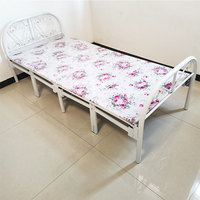 Cadre de lit simple en fer moderne HY Plate-forme de lit pliante en métal durable pour chambre à coucher ou appartement utilisée dans les écoles