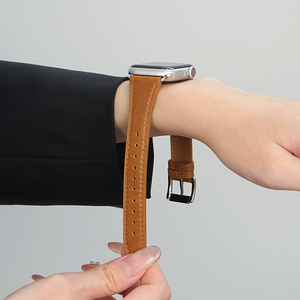 สำหรับ applewatch S9นาฬิกาสายหนังวัวสองด้านสำหรับผู้หญิงขนาด<span class=keywords><strong>เล็ก</strong></span>สีสันสดใส - Product Image 3