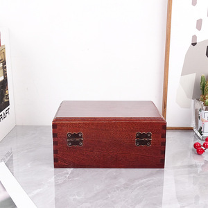 Caja de Almacenamiento de Madera Rectangular con Tapa, Decorativa, para Uso en el Hogar, Joyería, Exhibición de Certificados de Boda - Product Image 3
