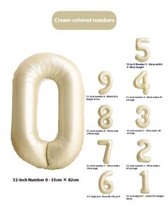 50 pz/pacco 32 pollici versione di vari colori Golden compleanno numero pellicola in alluminio palloncino decorazione festa felice palloncini - Product Image 4