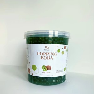 Bosmos Kiwi Popping <b>Boba</b> 3.3kg Bottle Bursting Fruit Juice <b>Bubble</b> Tea Topping HALAL/HACCP Certified Taiwan - Product Image 1