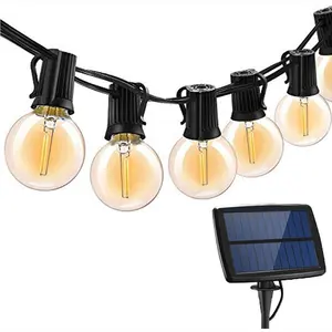 Lâmpadas de led edison g40 10, à prova d' água, para pátio, festa, casamento, para áreas externas, com corda de energia solar