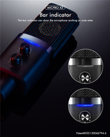 Ayarlanabilir X3 USB Kondenser Mikrofon, Metal ve ABS Kolu ve Ses Kontrolü ile Özel Tasarım, Kayıt, Oyun ve Podcast Çekimleri için