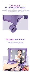 Maleta <span class=keywords><strong>de</strong></span> Maquillaje con Ruedas y Gran Capacidad <span class=keywords><strong>de</strong></span> Almacenamiento, Todo en Uno, Estación <span class=keywords><strong>de</strong></span> Maquillaje para Maquilladores - Product Image 4