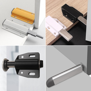 Mecanismo de rebote para gabinetes, de aleación de aluminio y acero inoxidable, con interruptor de resorte, sin manija, botón de empuje oculto, tope de puerta - Product Image 4