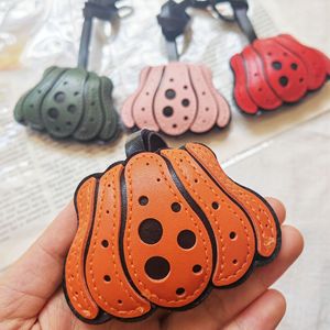 Porte-clés <span class=keywords><strong>en</strong></span> cuir multi-couches à pois avec pendentif citrouille, breloque décorative pour <span class=keywords><strong>sac</strong></span>, cadeau créatif pour Halloween et festivals - Product Image 4